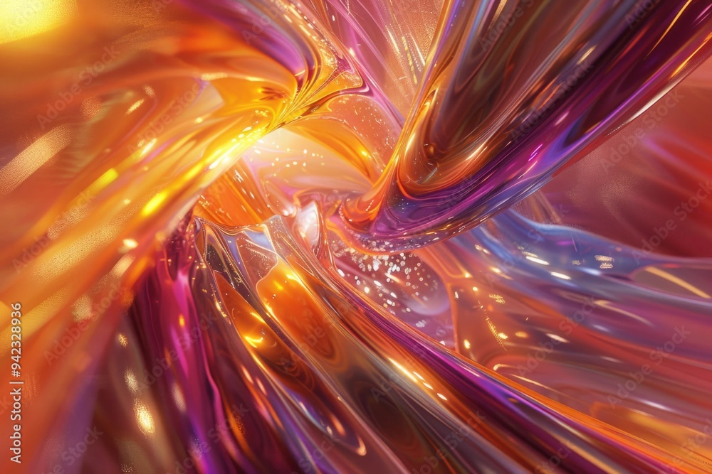 Poster a vibrant and imaginative spiral design on canvas