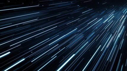 Dynamic light streaks across a dark background, speed and innovation of future technology,  digital advancements and cutting-edge innovation