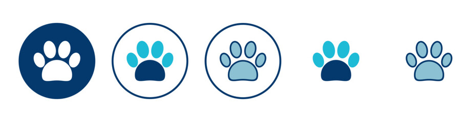 Paw icon vector isolated on white background. Paw Print icon