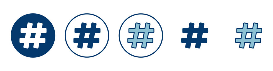 Hashtag icon vector isolated on white background. hashtag vector icon