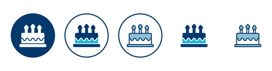 Cake icon vector isolated on white background. Cake vector. Birthday cake icon