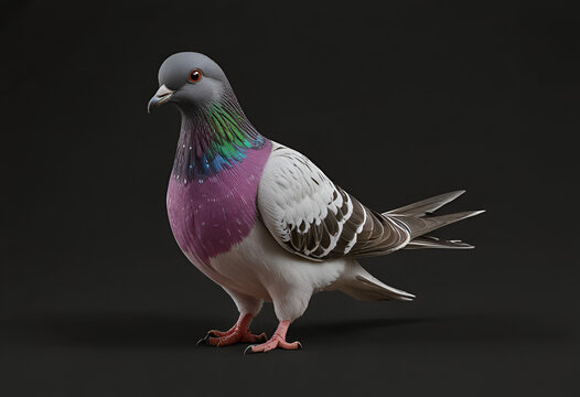 Black background the perrot on the falying time. 