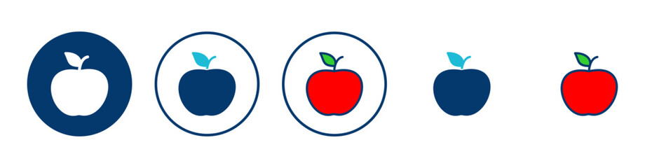 Apple icon vector isolated on white background. Apple vector icon.