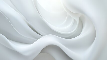 Obraz premium Soft, flowing white fabric creates a serene, abstract background.