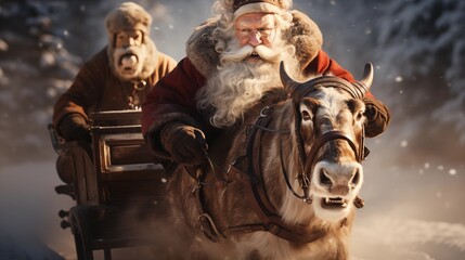 santa claus reindeer