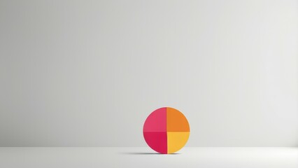 Fototapeta premium 3d render of a ball on a white background
