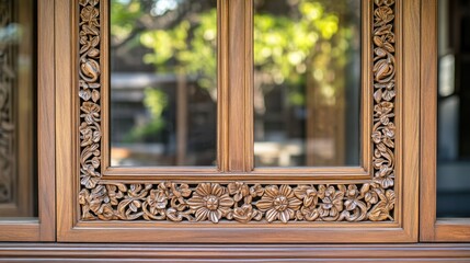 Classically attractive carved wooden doors and windows