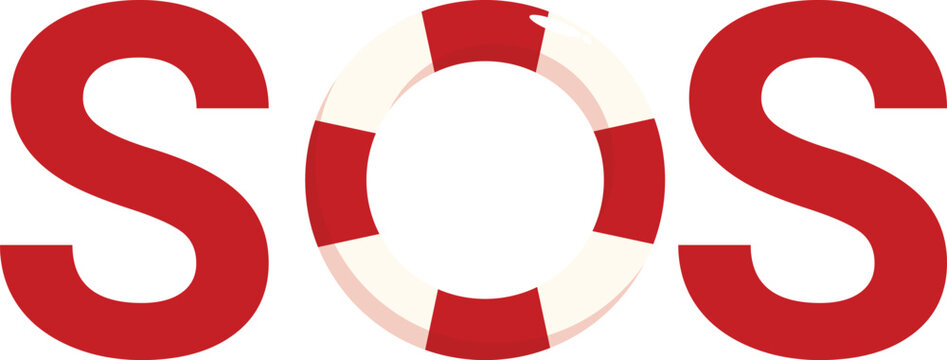 Simple illustration of the international morse code distress signal sos