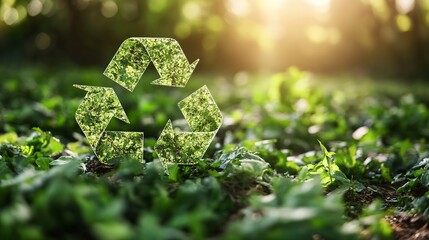 Circular economy and green environmentally sustainable practices, highlighting innovative recycling methods, renewable energy sources, and eco-friendly product designs for a sustainable future.