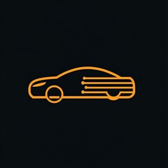 Fototapeta premium Abstract Car Logo for AI Automotive Data Solutions