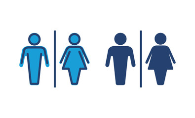 Toilet icon vector. restrooms icon vector. bathroom sign. wc, lavatory