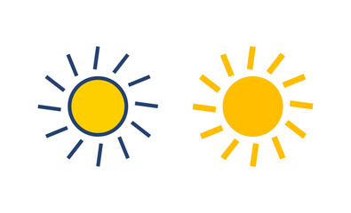 Sun icon vector. Brightness Icon vector