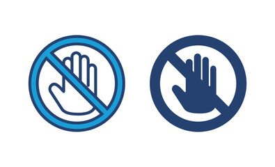 Stop icon vector. stop road sign. hand stop icon vector