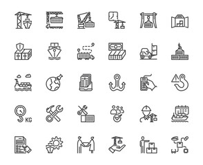 Port icon set