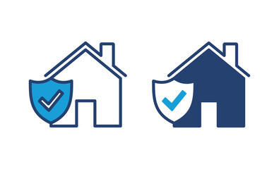 house insurance icon vector. house protection icon.