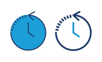 History icon vector. recent event history