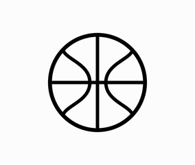 Basketball icon vector on white background