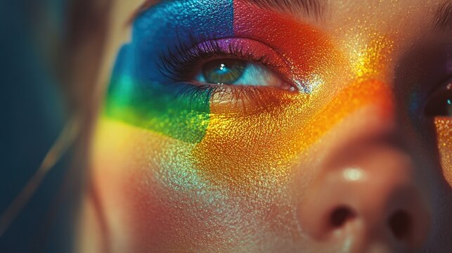 Colorful Rainbow Eye Makeup