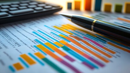 Fototapeta premium Business audit stock financial finance management on analysis data strategy with graph accounting marketing or report chart economy investment research profit concept.