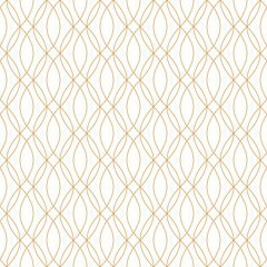 Naklejka premium Luxury wave, mesh line seamless pattern, ogee on white background vector eps.10.