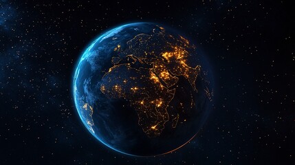 Earth at night, global connections
