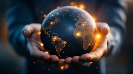 Fototapeta premium Global Expansion: A business owner exploring international markets or collaborating with global partners, expanding the reach and impact of their business
