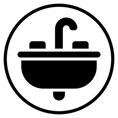 Obraz premium sink glyph icon
