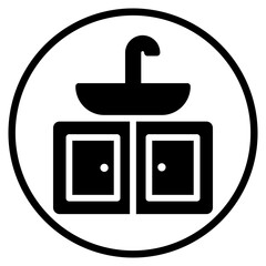 sink glyph icon