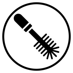 toilet brush glyph icon