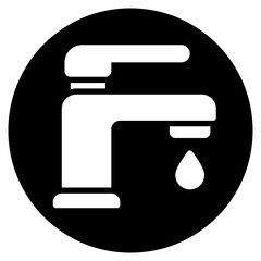 water tap glyph icon