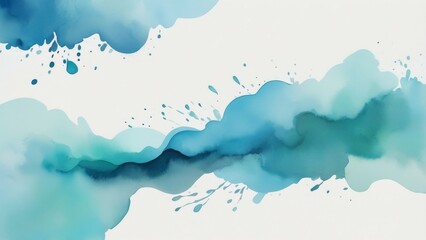 abstract watercolor background with clouds