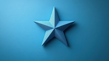 Obraz premium A blue background accentuates a centrally placed star, creating a dramatic focal point.