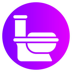 toilet bowl gradient icon