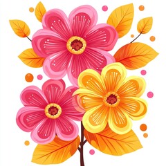 Vibrant Floral Bouquet with Pink and Yellow Flowers