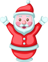 Christmas Illustration Santa And Snow Man Decoration