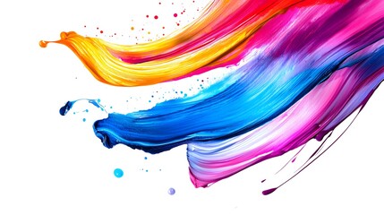 Abstract Colorful Swirls of Paint.