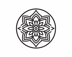 abstract floral design. mandala ornament vector icon logo design