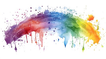 Fototapeta premium Rainbow Watercolor Splash.