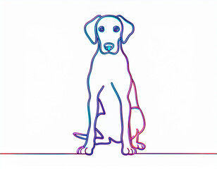 Fototapeta premium Artistic Dalmatian Dog Illustration Iconic Black Spotted Canine Portrait with Expressive Details