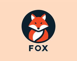 Fototapeta premium Fox logo design icon symbol vector template