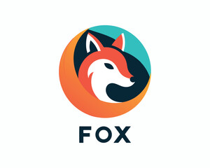 Fox logo design icon symbol vector template