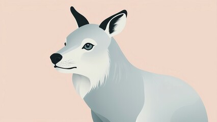 white rabbit on a white background