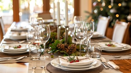 Table settings and decor ideas that create a welcoming ambiance for family dinners.