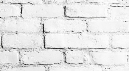Fototapeta premium A chic white brick wall is an ideal backdrop for diverse design and photography projects, providing a contemporary, minimalist aesthetic that is inviting and versatile in creative settings