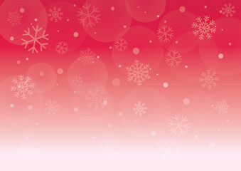  Abstract christmas red background with snowflakes. Winter background. Snow fall. Vector illustration.