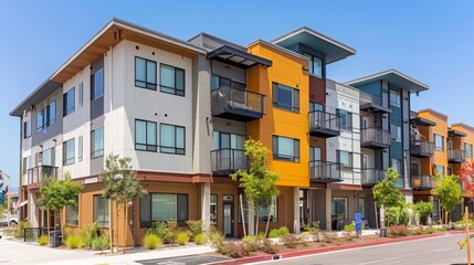 Naklejka premium The integration of affordable housing in mixed-income real estate developments.