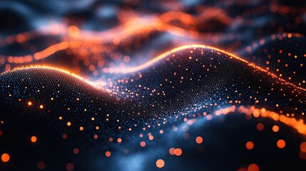 A sophisticated, tech-inspired design fills the abstract digital network background.