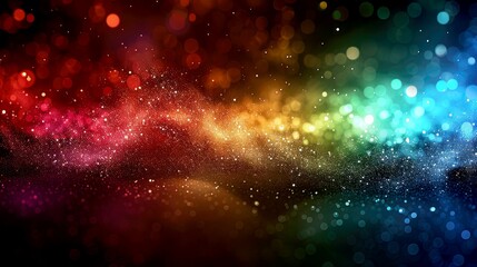 Obraz premium Abstract Colorful Bokeh Background with Glitter