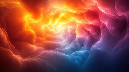 Fototapeta premium A colorful and dynamic visual display is created by an abstract rainbow light show.