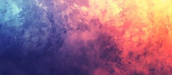 Fototapeta premium Abstract gradient background, blurred, grainy, gradient from blue to purple and orange, grain texture effect, grain filter effect, grainy noise effect, 